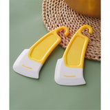 2 pack Kitchen Silicone Spatula Set, High Heat Resistant, Scratch Free, for Resin Transfer and Protect for Cleaning Dishes Pots Pans (Yellow+White) In Australia - Darrahopens