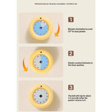 Visual Timer for Kids, Countdown Timers for Classroom Office Kitchen with Silent Operation, Kids Timer for Teaching with Cute Desig