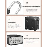 1 Pack Heavy Duty 4 Digit Combination Lock, One Touch Unlocking, Anti-Error Feature, High Security Waterproof Large Outdoor Padlock for School Gym Locker, Fence, Gate, Storage Unit