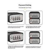 1 Pack Heavy Duty 4 Digit Combination Lock, One Touch Unlocking, Anti-Error Feature, High Security Waterproof Large Outdoor Padlock for School Gym Locker, Fence, Gate, Storage Unit