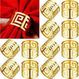 12 Pcs Gold Napkin Rings Hollow Out Napkin Rings Holder Set Metal Serviette Buckle Bulk for Dinner Table Decoration Christmas Holiday Wedding Party Birthday Banquet Gathering In Australia - Darrahopens
