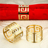 12 Pcs Gold Napkin Rings Hollow Out Napkin Rings Holder Set Metal Serviette Buckle Bulk for Dinner Table Decoration Christmas Holiday Wedding Party Birthday Banquet Gathering In Australia - Darrahopens