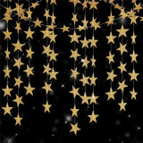10 pack Glitter Gold Star Garland Decorations Hanging Garands Banner Backdrop, Star Party Decoration for Birthday Baby Shower Wedding Kids Room Graduation Decor (10*4m) In Australia - Darrahopens