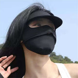 Sun Protection Gear for Women – Face Cover, Neck Gaiter & Sun Hat – Cooling, Breathable, Lightweight（black）