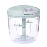 Manual Food Processor Vegetable Chopper, Portable Hand Pull String Garlic Mincer Onion Cutter for Veggies, Ginger, Fruits, Nuts, Herbs, etc, 900ml In Australia - Darrahopens