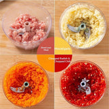 Manual Food Processor Vegetable Chopper, Portable Hand Pull String Garlic Mincer Onion Cutter for Veggies, Ginger, Fruits, Nuts, Herbs, etc, 900ml In Australia - Darrahopens