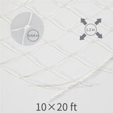 Cat Balcony Net – Transparent Nylon Safety Screen for Balconies, Apartment-Friendly Garden/Deck Netting; Weather-Resistant, Cut-to-Fit; Install Kit Included;（White）（ 10 * 20 ft）