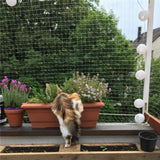 Cat Balcony Net – Transparent Nylon Safety Screen for Balconies, Apartment-Friendly Garden/Deck Netting; Weather-Resistant, Cut-to-Fit; Install Kit Included;（White）（ 10 * 20 ft）