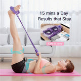 Fitness Resistance Bands-4 Tube Pedal Ankle Puller 2026 Upgrade Stretch Bands for Exercise Sit Up Exercise Equipment AB Training Auxiliary Device Workout Equipment for Women Men