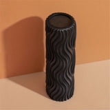 Foam Roller,High Density 15" Foam Roller, Wave Textured Massage Back Roller for Deep Muscle Massage Pilates Yoga,Fitness Exercise Roller for Whole Body Release(black)