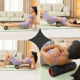 Foam Roller,High Density 15" Foam Roller, Wave Textured Massage Back Roller for Deep Muscle Massage Pilates Yoga,Fitness Exercise Roller for Whole Body Release(black)