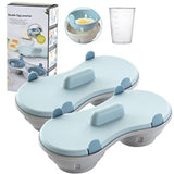 Microwave Egg Poacher, 2 Packs Poached Egg Cooker with Measure Cup, Dishwasher Safe BPA Free, Egg Maker Poached Egg Steamer Blue