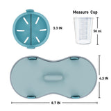 Microwave Egg Poacher, 2 Packs Poached Egg Cooker with Measure Cup, Dishwasher Safe BPA Free, Egg Maker Poached Egg Steamer Blue