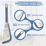 Fried spatulauxcell silicone Fish Spatulas with Handle Kitchen Cooking Spatula for Egg, Fish, Pancakes Blue In Australia - Darrahopens