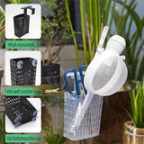 2PCS Adjustable Aquarium Plant Holder, Aquarium Planter Cup Adjustable Thickness to 2.36" Height to 3.9", Fish Tank Plant Holders with Hooks and Suction Cup for Fish Tank Accessories （black）