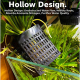 2PCS Adjustable Aquarium Plant Holder, Aquarium Planter Cup Adjustable Thickness to 2.36" Height to 3.9", Fish Tank Plant Holders with Hooks and Suction Cup for Fish Tank Accessories （black）
