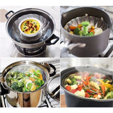 Collapsible Colander, Silicone Food Strainer, Vegetable and Fruit Can Foldable Strainer Colander Dishwasher, Multifuntional New Utensil, Fruit and Vegetable Basket (Stainless Steel) 9in