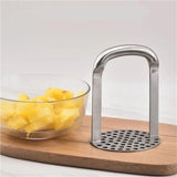 Potato Masher Stainless Steel, Best Mashed Potatoes Masher Kitchen Tool, Potato Smasher For Potatoe, Avocado, Sweet Potato, Beans, Large Heavy Duty Metal Mashing Utensil, 4.72 Inch