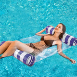 2-Pack Swimming Pool Float Hammock, Multi-Purpose Inflatable Hammock Pool Hammock (Saddle, Lounge Chair, Hammock, Drifter), Water Hammock Lounge In Australia - Darrahopens