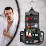 Travel Toiletry Bag for Men and Women - (12.20× 3.15 × 10.63 ”) Large Hanging Toiletry Organizer , with Sturdy Zippers and 19 Compartments for Toiletries