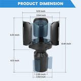 Upgraded 64oz Large Cup Holder Expander with Coaster for Car, Expandable Cup Holder Adapter with Adjustable Base, Universal Compatible with Yeti, Hydro Flasks, Owala, Other Big Bottles Mugs Drinks