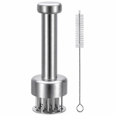 Meat Tenderizer Tool, 304 Stainless Steel, with stainless steel needle & Retractable Safety Guard, for Tenderizing Beef, Turkey, Chicken, Steak, Dishwasher Safe In Australia - Darrahopens