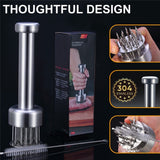 Meat Tenderizer Tool, 304 Stainless Steel, with stainless steel needle & Retractable Safety Guard, for Tenderizing Beef, Turkey, Chicken, Steak, Dishwasher Safe In Australia - Darrahopens