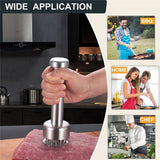 Meat Tenderizer Tool, 304 Stainless Steel, with stainless steel needle & Retractable Safety Guard, for Tenderizing Beef, Turkey, Chicken, Steak, Dishwasher Safe
