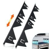 Stainless Steel Stove Gap Covers (2PCS),Stove Gap Filler,Range Trim Kit,Stove Gap Guard for Kitchen Oven Between Stovetop and Counter,Easy Clean Heat Resistant,Adjustable Length 13.8'' to 27.5'',Black