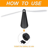 2 Pack Outdoor Fly Repellent Fan, Outside or Inside Table use, Restaurant, Barbeque, Events, Deter Flies, Wasps, Bees, Other Moscas and Bugs Away, Battery Operated, Tabletop, Hanging Hook.