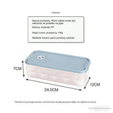Egg Storage Box with Lid, Dual-layer Fridge Preservation Container, Airtight Food Organizer for Refrigerator Fresh-keeping, Light Blue Plastic Holder for Kitchen Use