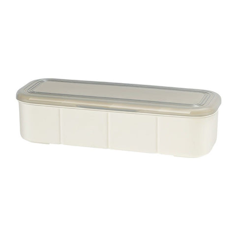 Clear Seasoning Box with 4 Compartments - Spice Organizer with Lids and Spoons - Condiment Container Set for Salt, Sugar, Pepper, and More - Countertop Spice Storage In Australia - Darrahopens