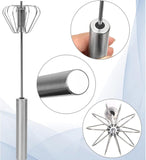 Rotated Whisk Blender, Whisk, Hand Push Mixer Stirrer, Stainless Steel Balls Whisk, Whisk Manual Mixer Whisk for Kitchen Cooking, Stirring, Whisking, Beating (12.4in), Whisk In Australia - Darrahopens