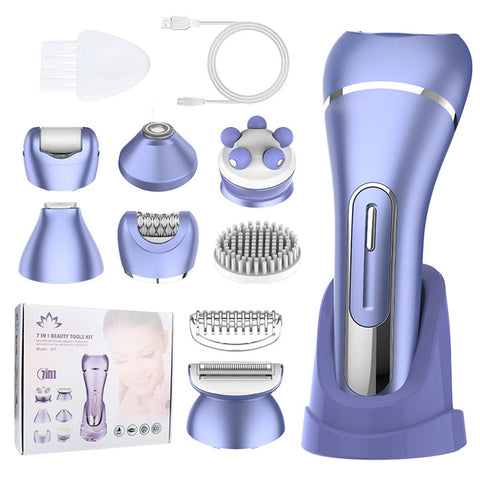Epilator for Women, 7 in 1 Hair Removal for Women, Body Shaver, Bikini Trimmer, Face Razor, Facial Brush, Face Massage, Foot Callus Remover, IPX7 Waterproof Electric Shavers, Ideal Female Gift In Australia - Darrahopens
