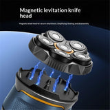Titanium Electric Head Shaver - Rechargeable Head and Face Shaver for Men, Cordless Razor, Hypoallergenic Wet/Dry Shaving, Precision Head Trimmer, Lithium Power, Battery Powered In Australia - Darrahopens