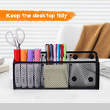 Magnetic Pencil Holder - Extra Strong Magnets Mesh Marker Holder Perfect for Whiteboard, Refrigerator and Locker Accessories (3 Baskets, 1 Pack Black) In Australia - Darrahopens