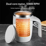 Self Stirring Mug, 380ml Rechargeable Automatic Stirring Cup for Coffee, Tea, Hot Chocolate & Protein Shakes, Insulated Stainless Steel Travel Tumbler with Handle for Home, Office, Car & Gifts In Australia - Darrahopens