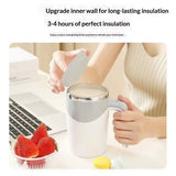Self Stirring Mug, 380ml Rechargeable Automatic Stirring Cup for Coffee, Tea, Hot Chocolate & Protein Shakes, Insulated Stainless Steel Travel Tumbler with Handle for Home, Office, Car & Gifts