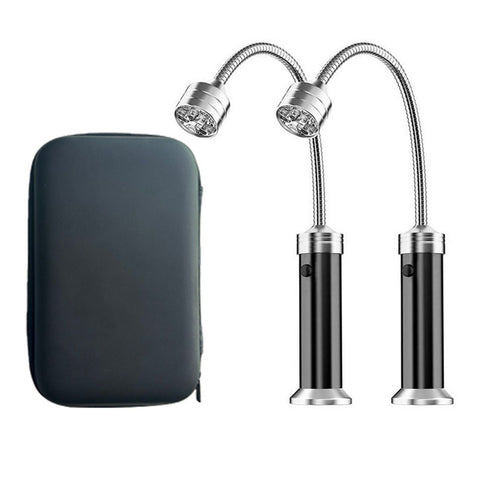 Barbecue Grill Light Grilling Accessories for Outdoor, BBQ Magnetic LED Lights Flexible Gooseneck Weather Resistant, Men Dad Gifts 2 Pack (Black) In Australia - Darrahopens