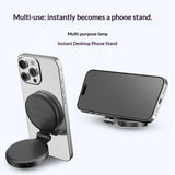 Fill Light for LED Phone Light Attachment Selfie Ring Light Brightness Adjustable Compatible for iPhone Smartphone Vlogs/Photography/Video Conference Color Black