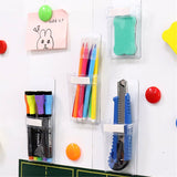 Magnetic Pen Holder for Refrigerator with Strong Magnetic Back (10 Pack), Dry Erase Marker Holder Ideal for Whiteboard & Fridge, Clear & White Pencil Cup In Australia - Darrahopens