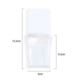 Magnetic Pen Holder for Refrigerator with Strong Magnetic Back (10 Pack), Dry Erase Marker Holder Ideal for Whiteboard & Fridge, Clear & White Pencil Cup