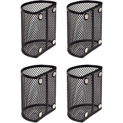 Magnetic Pencil Holder - Locker Accessories, 4 Pack Magnetic Pen Holder for Refrigerator for Home School and Office, Black In Australia - Darrahopens