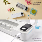 Toothbrush Cleaner, 5 Slots Wall Mounted Toothbrush Holder for Bathroom, Timer Function, Cordless & No Drilling In Australia - Darrahopens