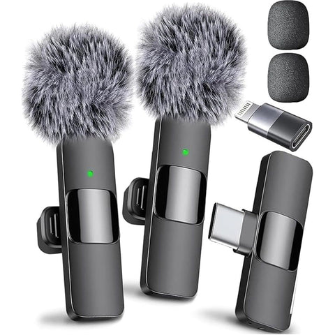 (Latest Model) - Professional Wireless Microphone for iPhone, iPad, Android, Lavalier Microphone for Video Recording - iPhone Mic Crystal Clear Recording with USB-C for Content Creators In Australia - Darrahopens