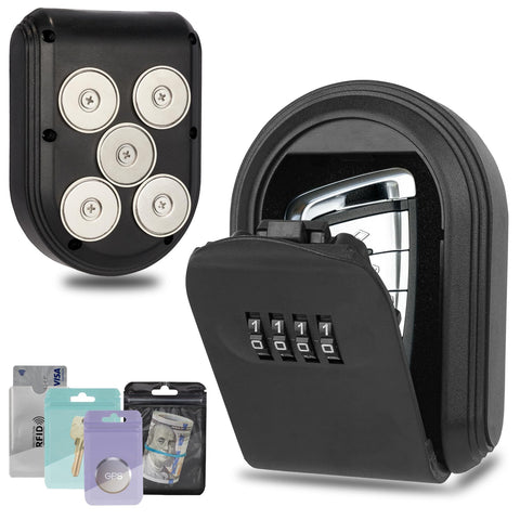 Magnetic Key Holder Box Hide A Key Under Car with Combination Lock with Strong Magnet for Storage Key Indoors, Outdoors Outside In Australia - Darrahopens