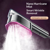 Travel Steamer for Clothes Portable: 2-in-1 Mini Handheld Garment Steamer Iron - 15s Heat Up & 5 Adjustable Steam - Large Ceramic Panel