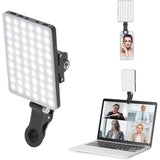 60 LED High Power Rechargeable Clip Fill Video Conference Light with Front & Back Clip, Adjusted 3 Light Modes for Phone, iPhone, Android, iPad, Laptop, for Makeup, TikTok, Selfie, Vlog In Australia - Darrahopens