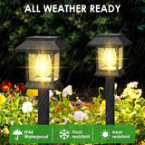 Solar Outdoor Lights, 12 Pack Solar Pathway Lights Waterproof, Landscape Lighting for Path Walkway Lawn Garden Yard Outside Décor, Black
