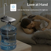 Drinking Water Dispenser Pump, 5 Gallon Automatic Electric Drinking Water Bottle Pump USB Rechargeable Portable Water Pump with Switch Control for 1-5 Gallon Water Jugs